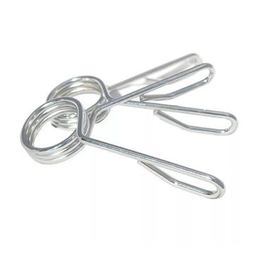 2" Olympic Barbell Collars – Chrome-Plated Spring Clips with Quick Release, Anti-Rust Steel Locks for 50mm Bars, Perfect for Compact Home Gyms