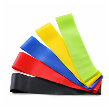 5-Level Resistance Loop Band Set – Soft Latex Exercise Bands for Home Fitness | Comfortable & Durable | Great for Pilates, Yoga, Strength & Travel Workouts