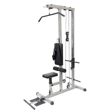 Home Gym LAT Pulldown Machine with Adjustable Seat – Dual Pulley Cable Station for Back, Arms & Core Workouts – Compact Strength Training Equipment