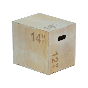Versatile 3-in-1 Plyometric Jump Box – Durable Wooden Build with Anti-Slip Top & Multiple Heights – Ideal for Home Gym Strength & Agility Workouts