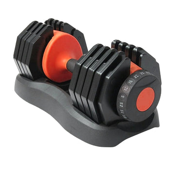 Adjustable Dumbbells 25kg Pair – Quick Dial 10-in-1 Weights with Safety Lock, Anti-Slip Grip – Strength Training for Home Gym & Compact Fitness Spaces