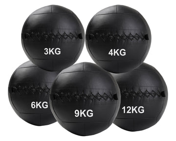 No-Bounce Wall Balls 3kg–12kg – Durable Textured Medicine Balls with Reinforced Stitching for Functional Fitness & Strength Workouts at Home
