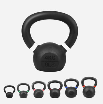 Cast Iron Kettlebells – Powder-Coated, Ergonomic Grip, Multi-Weight Options – Ideal for Strength Training, Home Workouts, and Functional Fitness