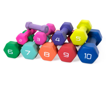 Hex Neoprene Dumbbell Set – Anti-Roll Design, Non-Slip Grip, Durable Coating – Perfect for Home Gym Strength Training, Toning & Easy Compact Storage
