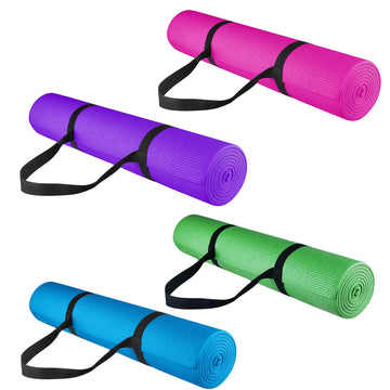 15mm Thick NBR Yoga Mat – Non-Slip, Eco-Friendly Fitness Mat with Carry Strap – Perfect for HIIT, Pilates, Gymnastics & Home Exercise