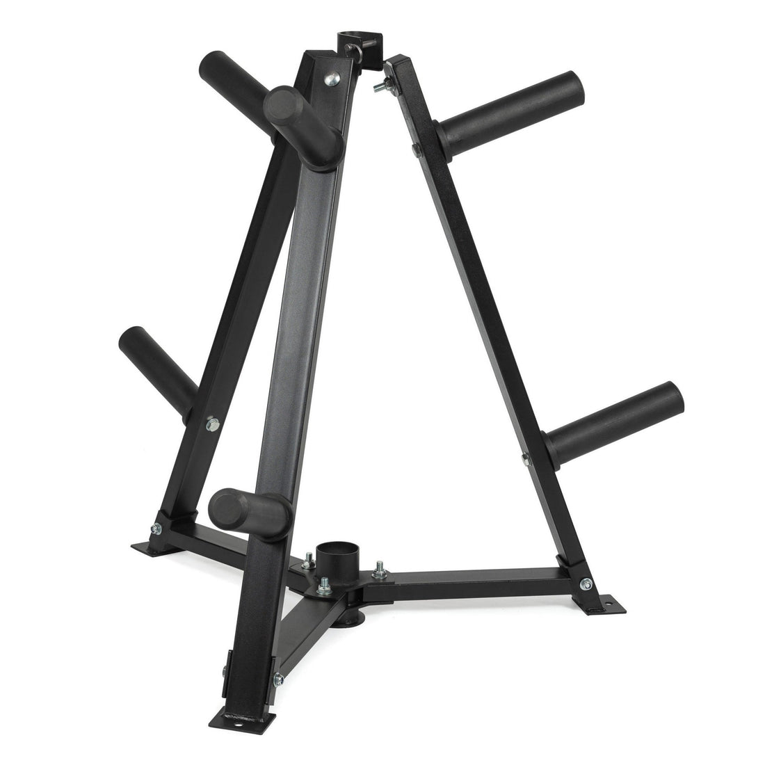 Heavy-Duty Vertical Weight Plate & Dumbbell Rack – 300kg Steel Storage Stand with 6 Locking Clamps – Space-Saving Organizer for Home Gym or Studio