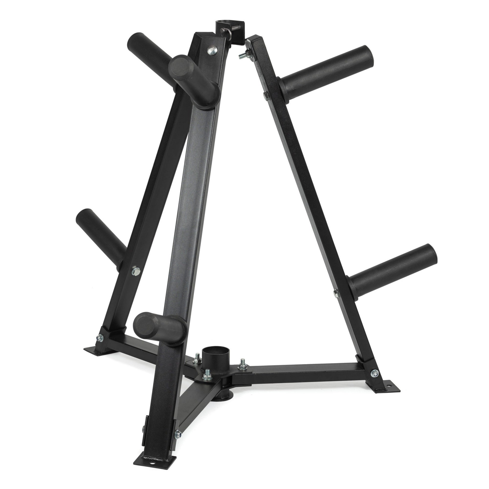 Heavy-Duty Vertical Weight Plate & Dumbbell Rack – 300kg Steel Storage Stand with 6 Locking Clamps – Space-Saving Organizer for Home Gym or Studio