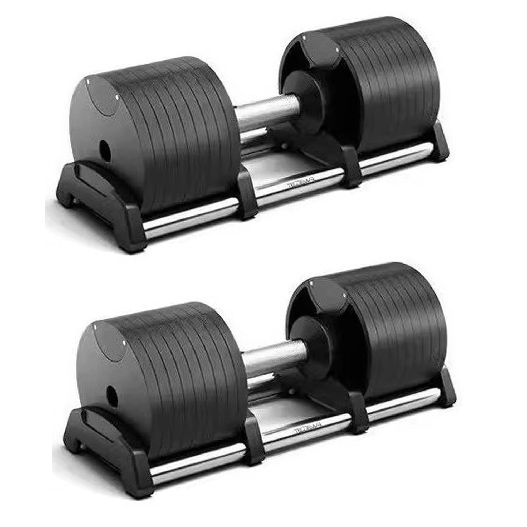 Heavy-Duty Round Dumbbells – Adjustable Solid Steel Weights, Smooth Dial, Non-Slip Grip – 24kg to 45kg – Ideal for Home Strength Training