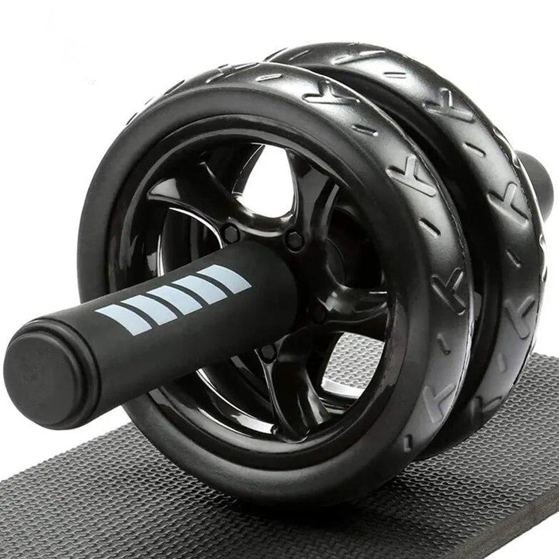 Dual-Wheel Ab Roller with Knee Pad – Stable Core Trainer for Home Workouts, Compact Design for Abs & Strength Training, Ideal for Small Spaces & Gym Setups