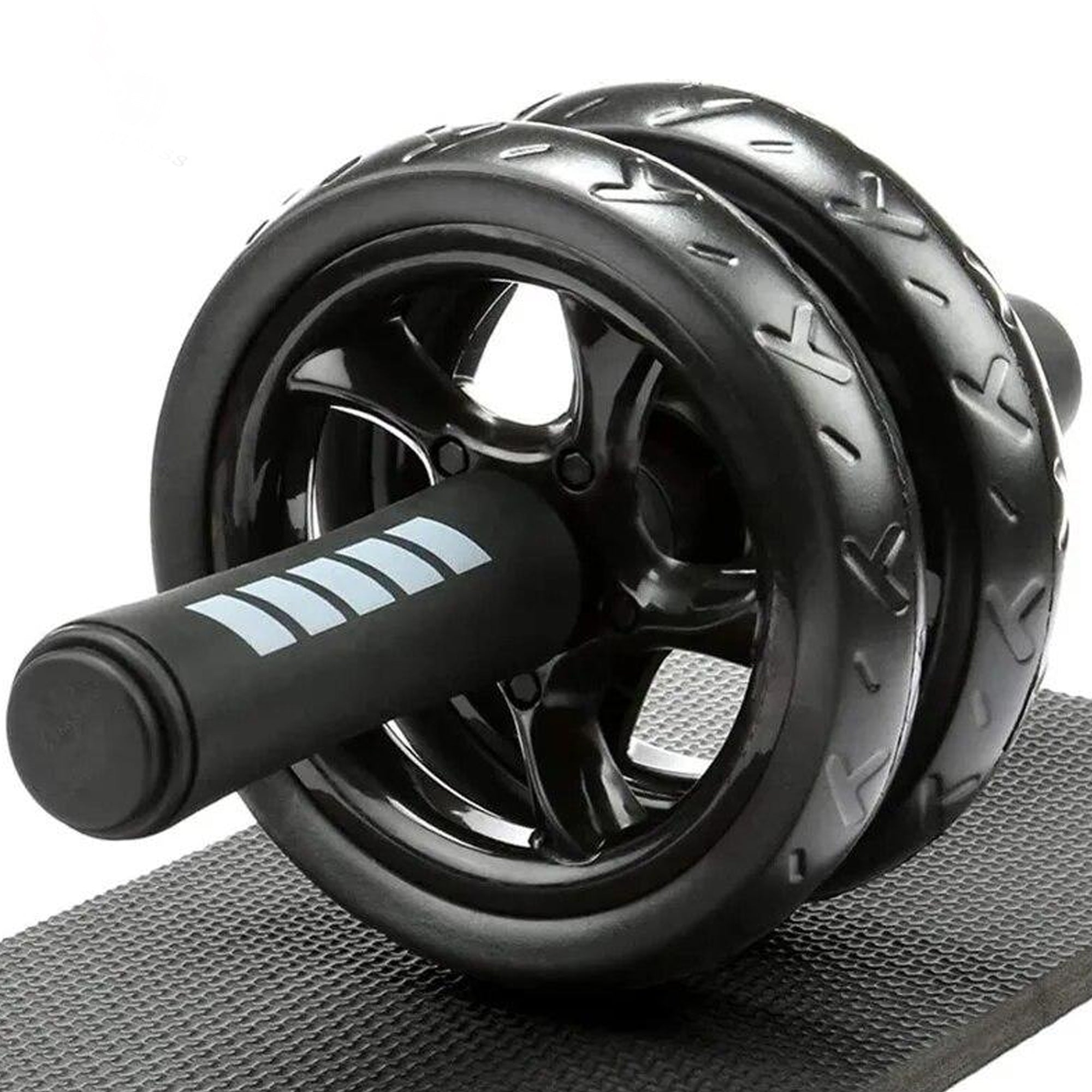 Dual-Wheel Ab Roller with Knee Pad – Stable Core Trainer for Home Workouts, Compact Design for Abs & Strength Training, Ideal for Small Spaces & Gym Setups