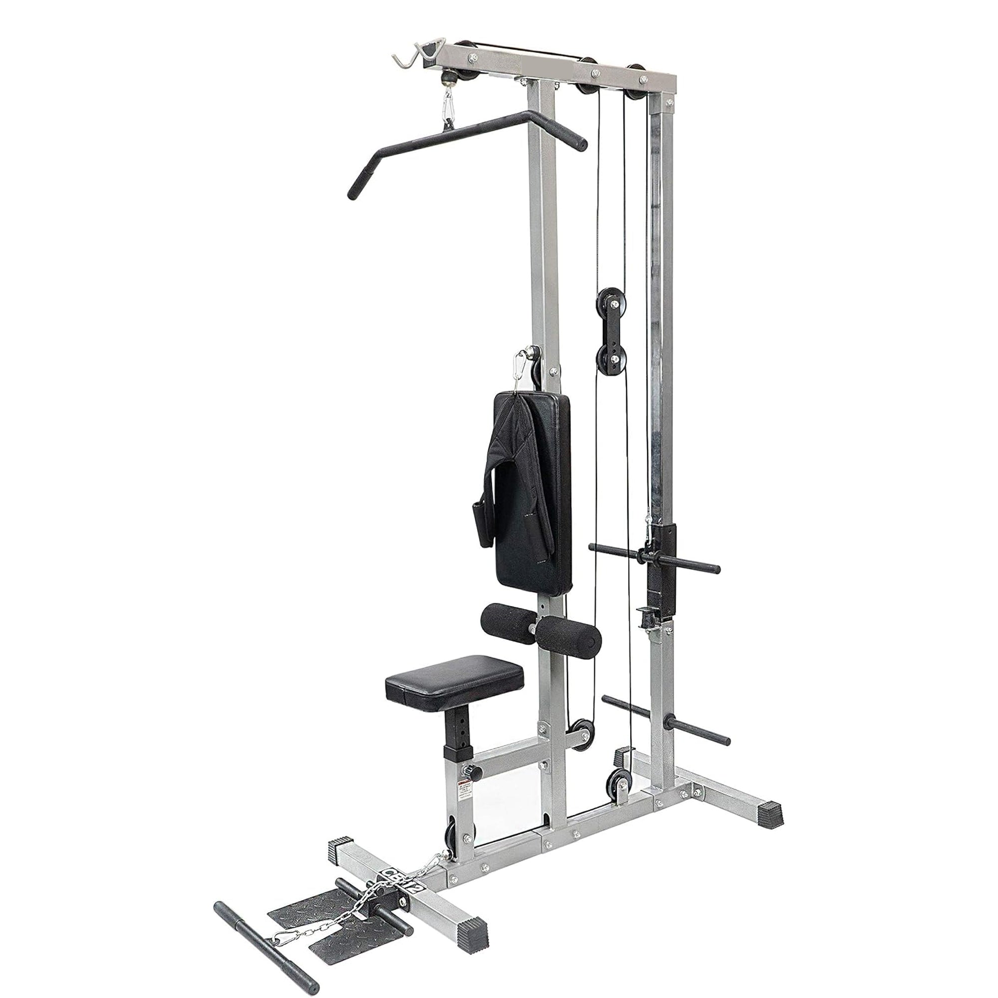 Home Gym LAT Pulldown Machine with Adjustable Seat – Dual Pulley Cable Station for Back, Arms & Core Workouts – Compact Strength Training Equipment