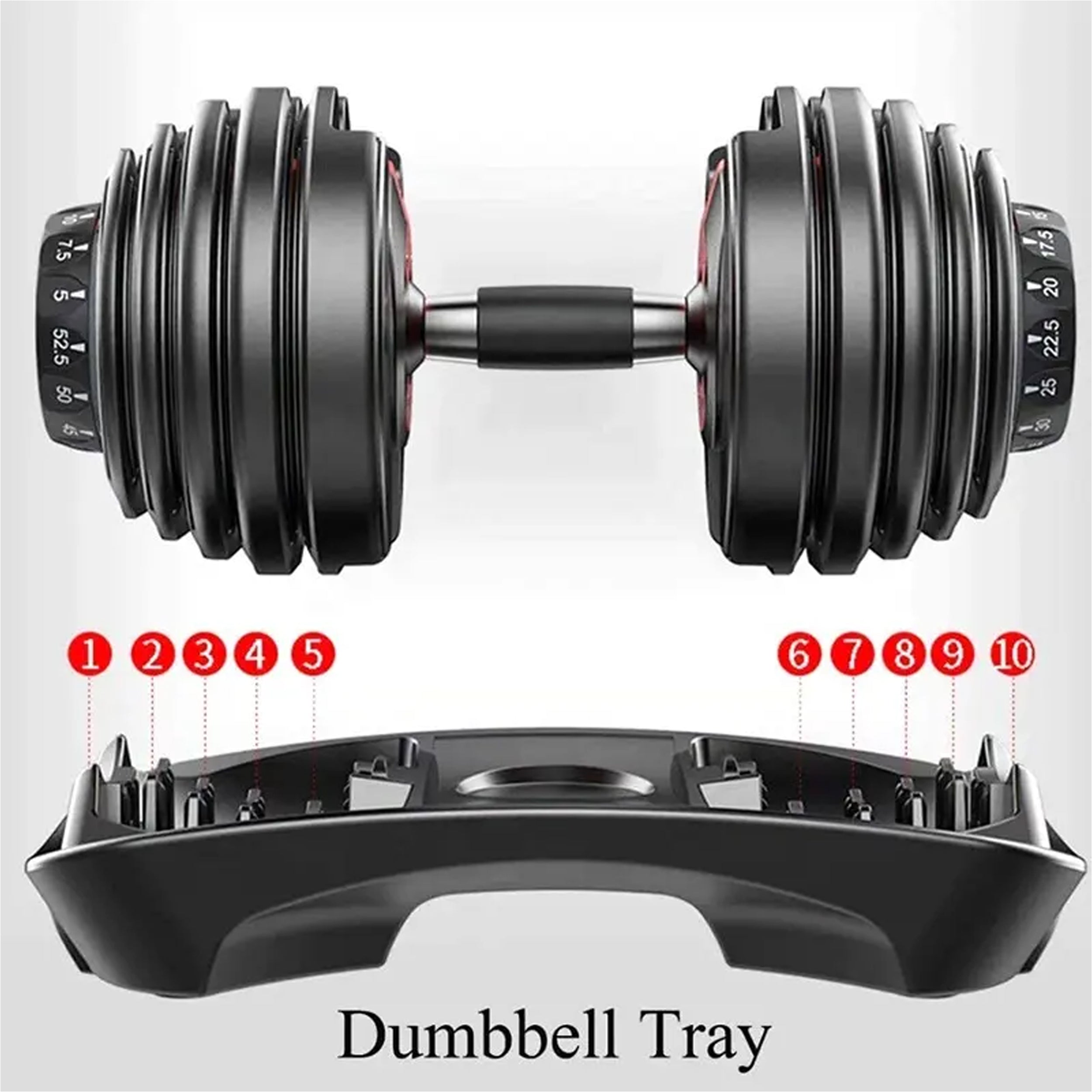Adjustable Dumbbell 24kg 15-in-1 | Smart Quick Dial Weights for Strength Training | Space-Saving Home Gym Fitness Gear with Optional Bench & Stand