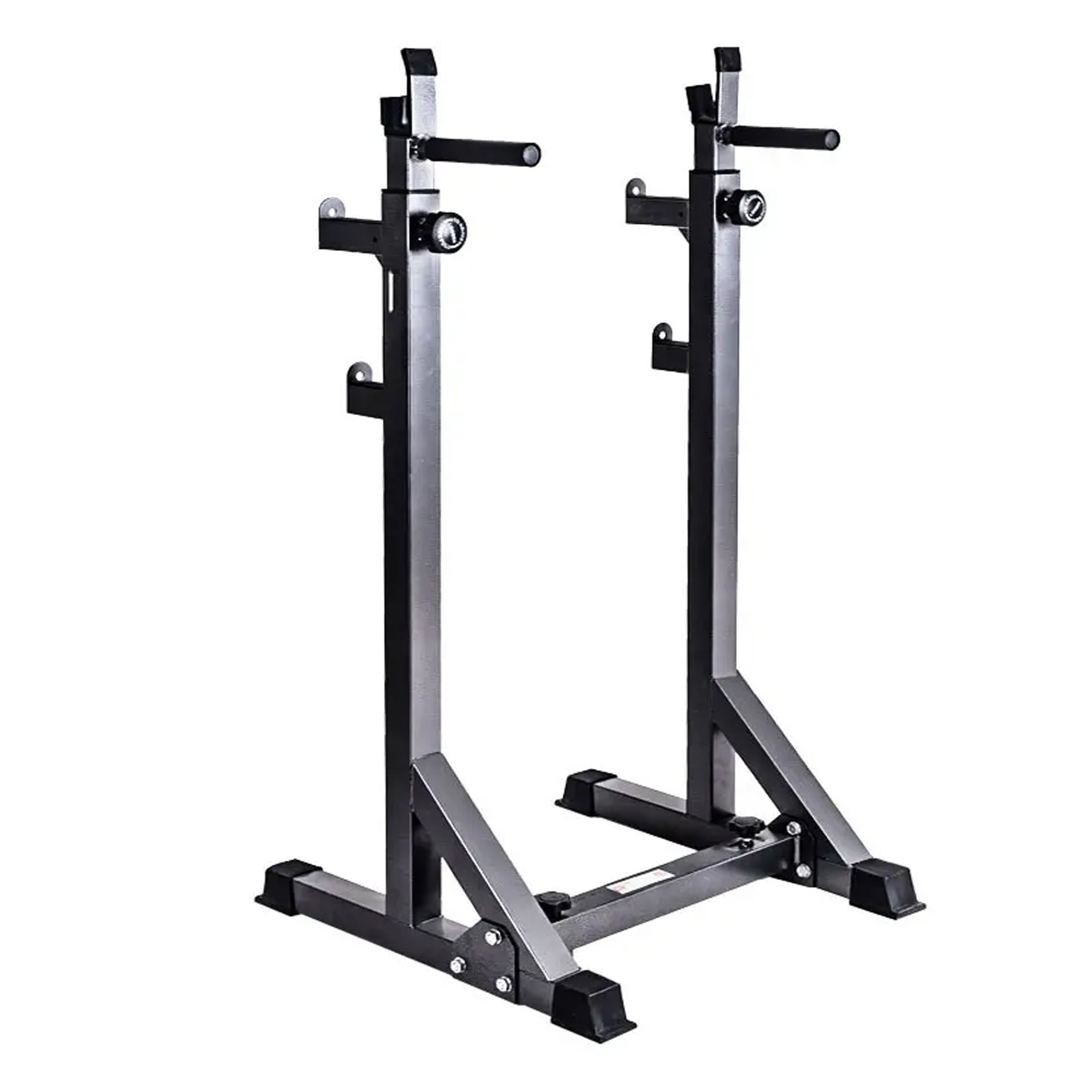Adjustable Steel Half Squat Rack with Dip Handles & Safety Spotters – 200KG Load Capacity for Compact Home Gym Strength Workouts