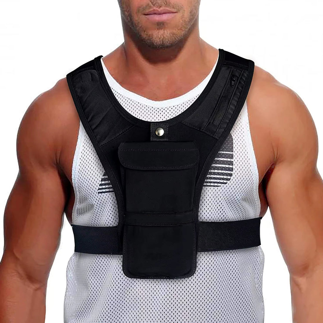 Lightweight Running Hydration Vest – Adjustable, Reflective, Breathable Fit with Phone Pocket – Perfect for Runners, Hikers & Cyclists