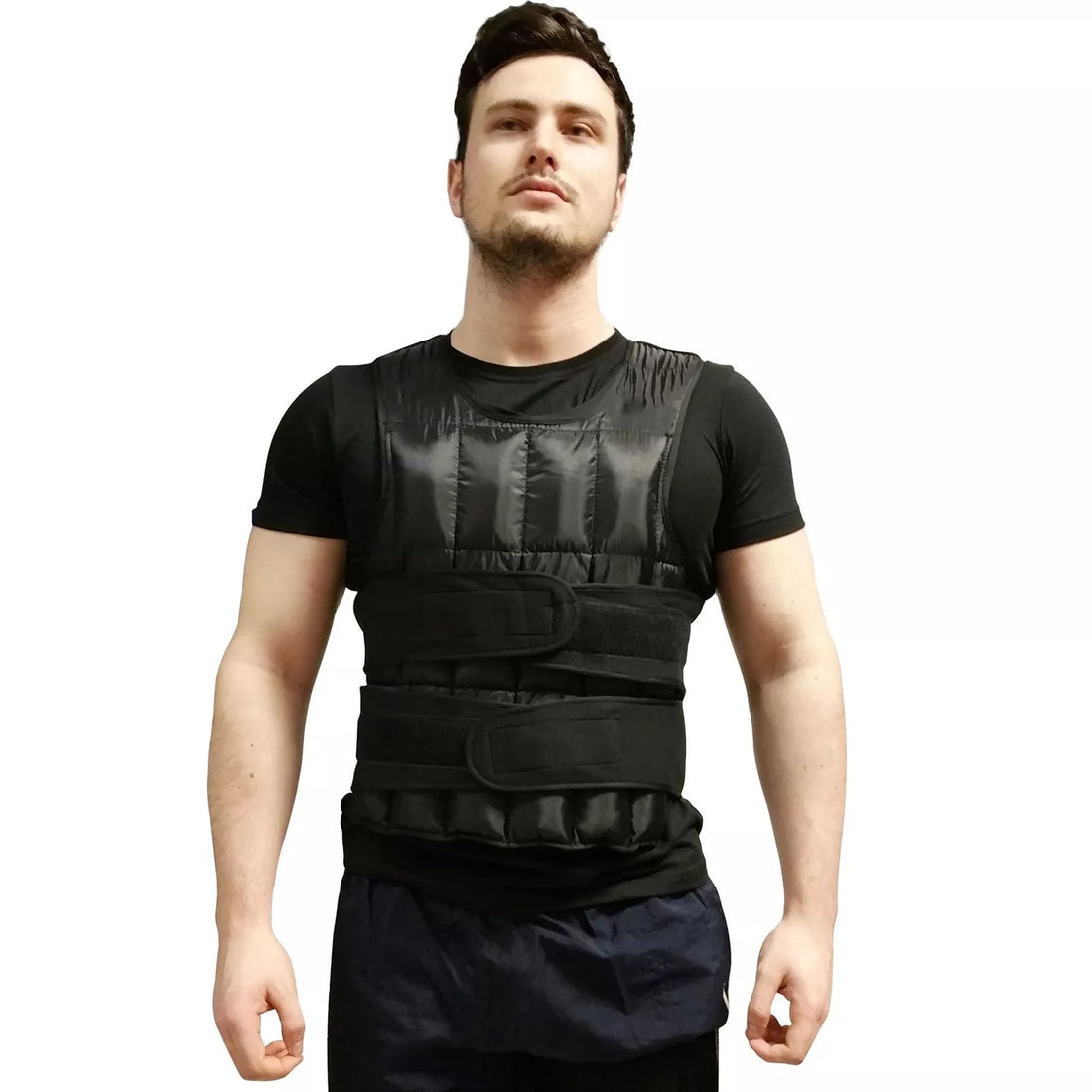Weighted Workout Vest 10–20kg with 38 Adjustable Bags – Black, Breathable Fit for Cardio, Running & Strength Training – Perfect for Home Gym Use