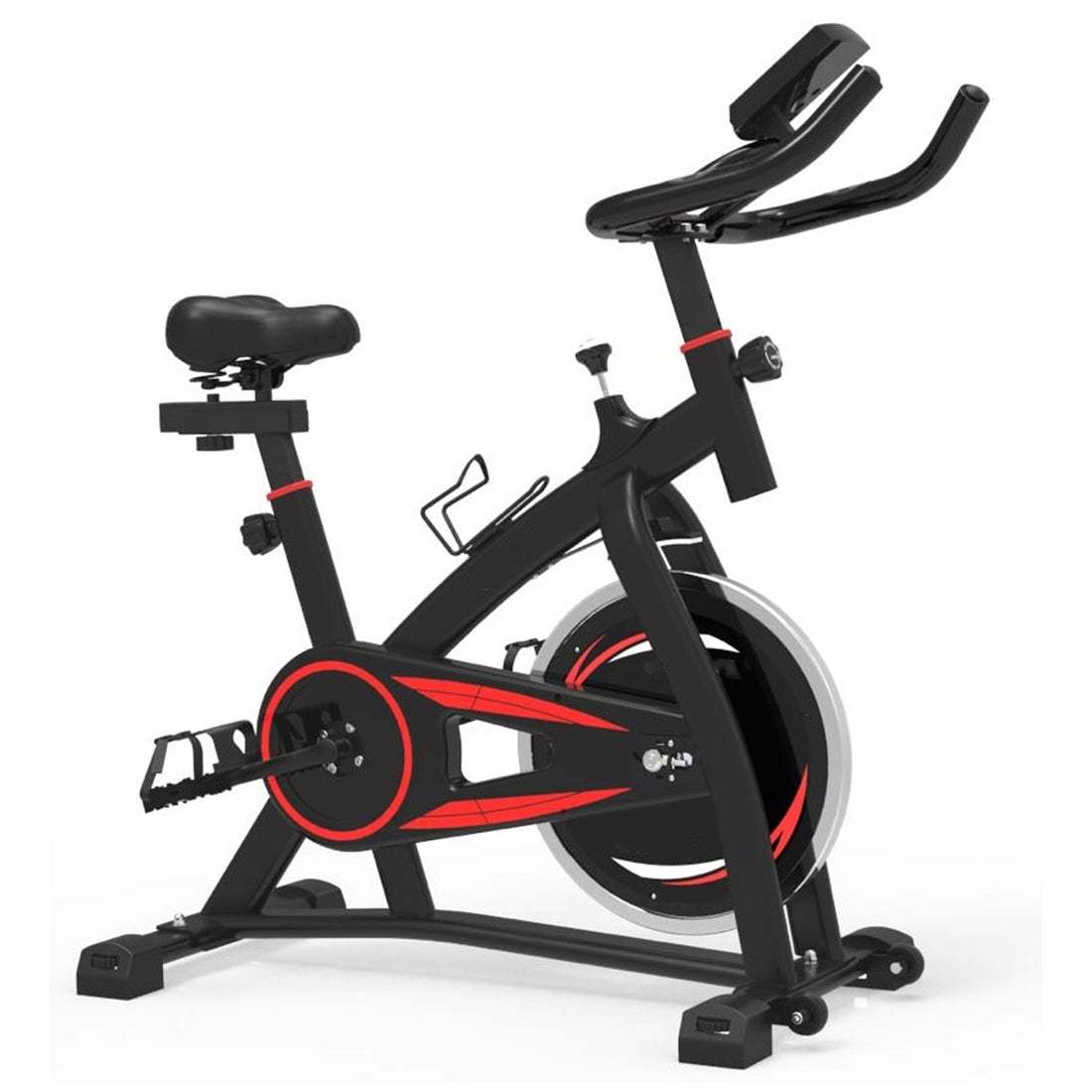 Indoor Stationary Exercise Bike – Silent Belt Drive Spin Cycle with LCD Monitor & Tablet Mount – Adjustable Resistance for Quiet Home Gym Cardio Workouts