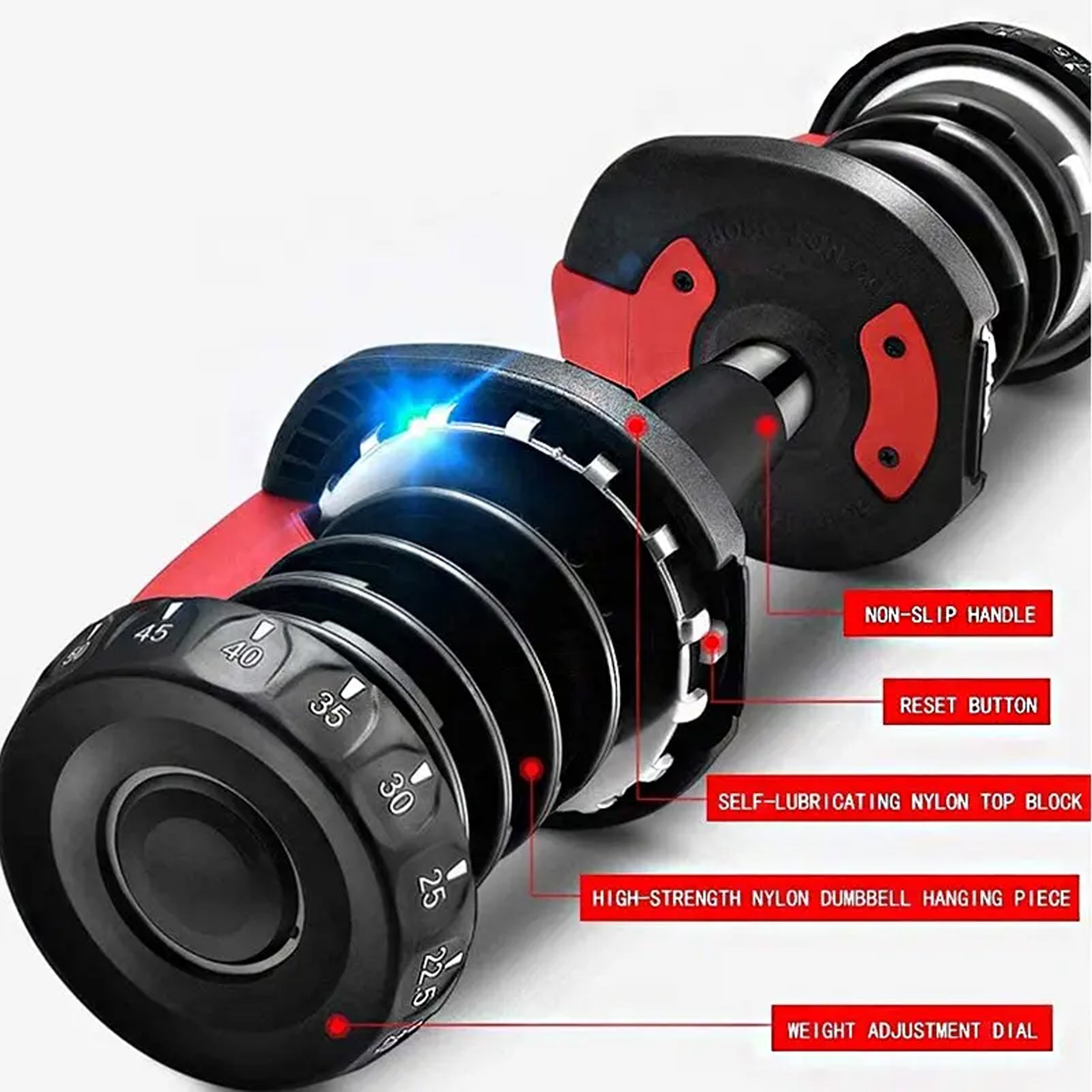 Adjustable Dumbbell 24kg 15-in-1 | Smart Quick Dial Weights for Strength Training | Space-Saving Home Gym Fitness Gear with Optional Bench & Stand