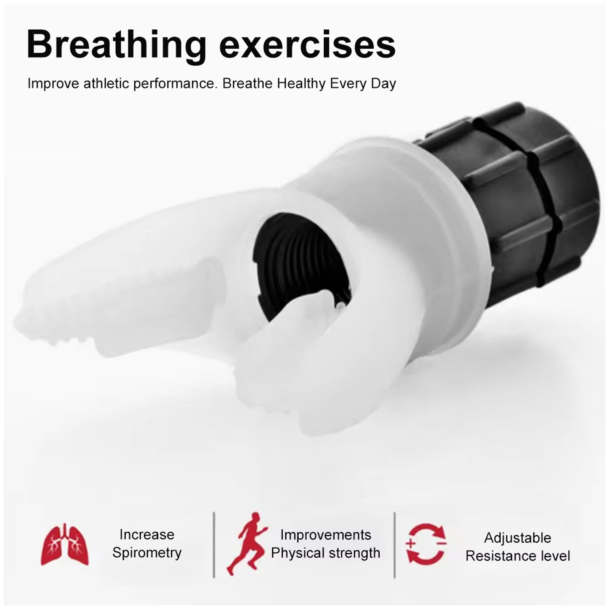 Adjustable Resistance Lung Exerciser – Compact Breathing Device for Boosting Stamina, Lung Capacity & Respiratory Strength – Perfect for Home Workouts & Travel