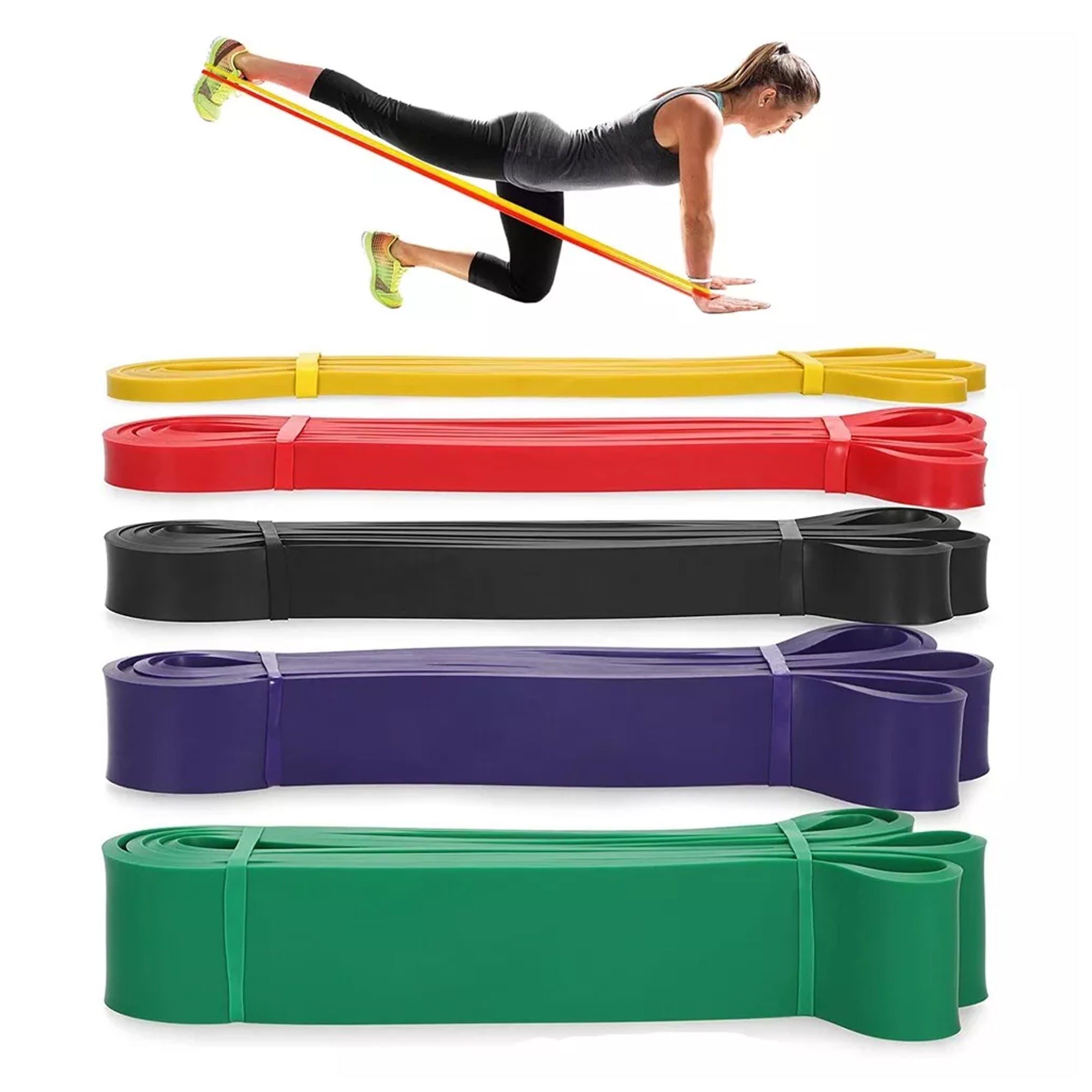 5-Level Resistance Bands Set for Pull-Up Assist & Strength Training – Durable Latex Bands for Men & Women | Ideal for Home Workouts, Rehab & Mobility