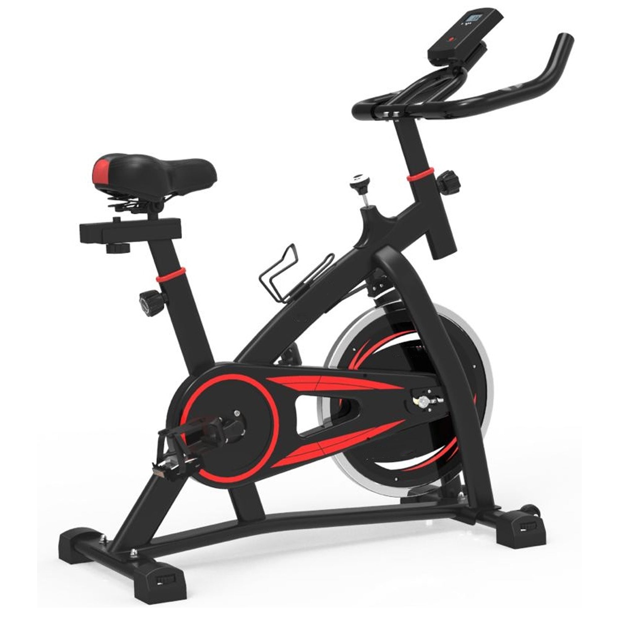 Indoor Stationary Exercise Bike – Silent Belt Drive Spin Cycle with LCD Monitor & Tablet Mount – Adjustable Resistance for Quiet Home Gym Cardio Workouts