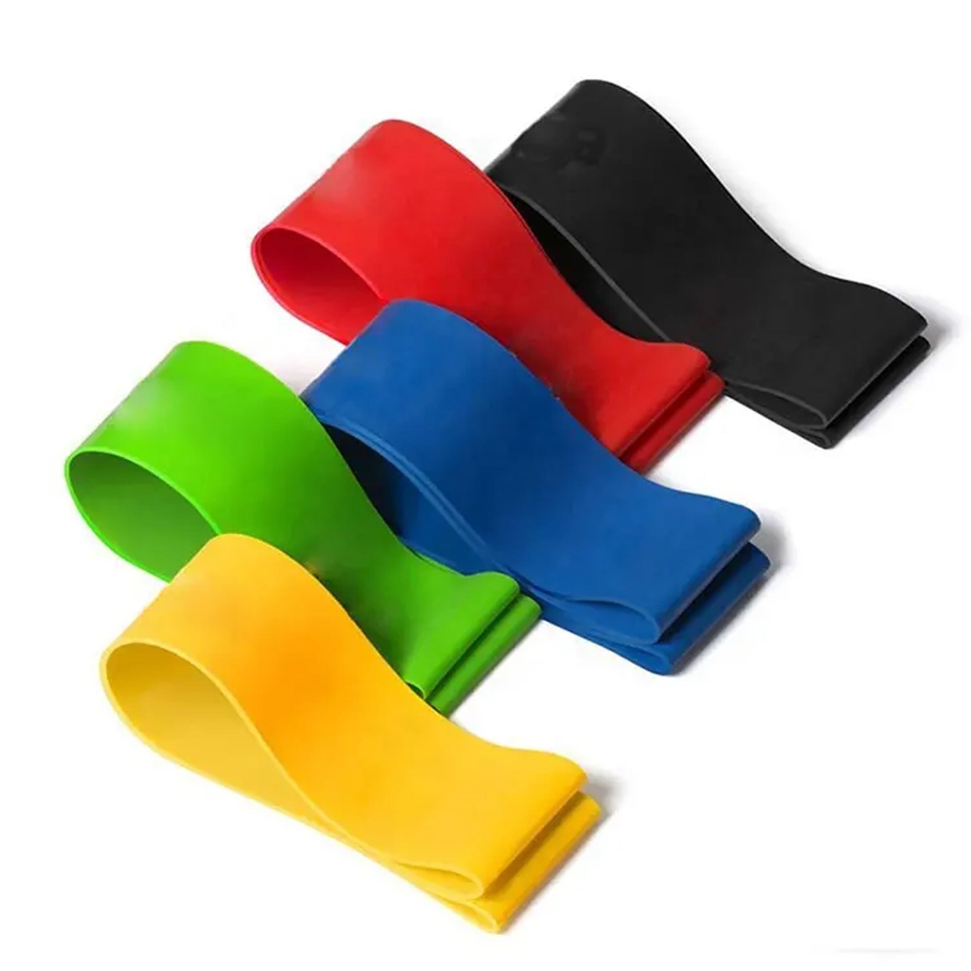 5-Level Resistance Loop Band Set – Soft Latex Exercise Bands for Home Fitness | Comfortable & Durable | Great for Pilates, Yoga, Strength & Travel Workouts