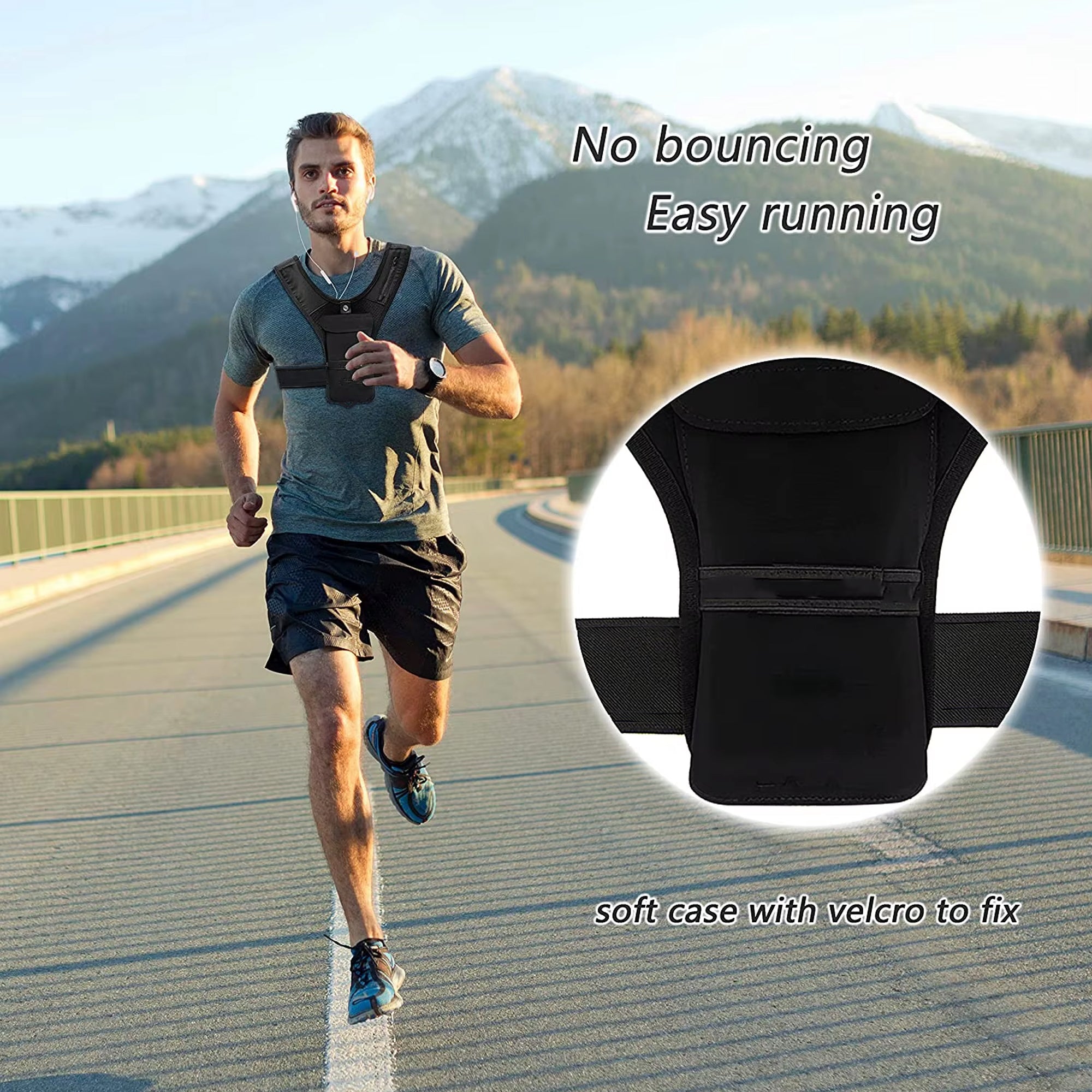 Lightweight Running Hydration Vest – Adjustable, Reflective, Breathable Fit with Phone Pocket – Perfect for Runners, Hikers & Cyclists