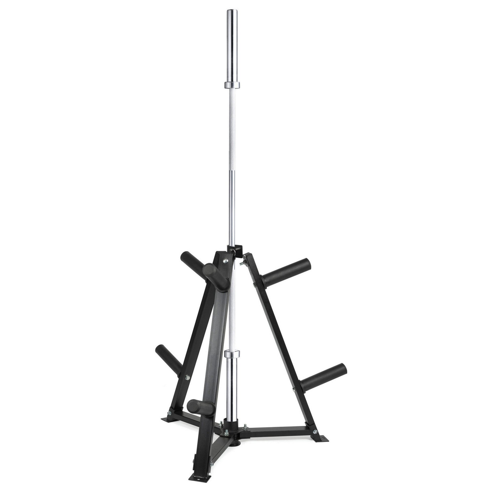 Heavy-Duty Vertical Weight Plate & Dumbbell Rack – 300kg Steel Storage Stand with 6 Locking Clamps – Space-Saving Organizer for Home Gym or Studio