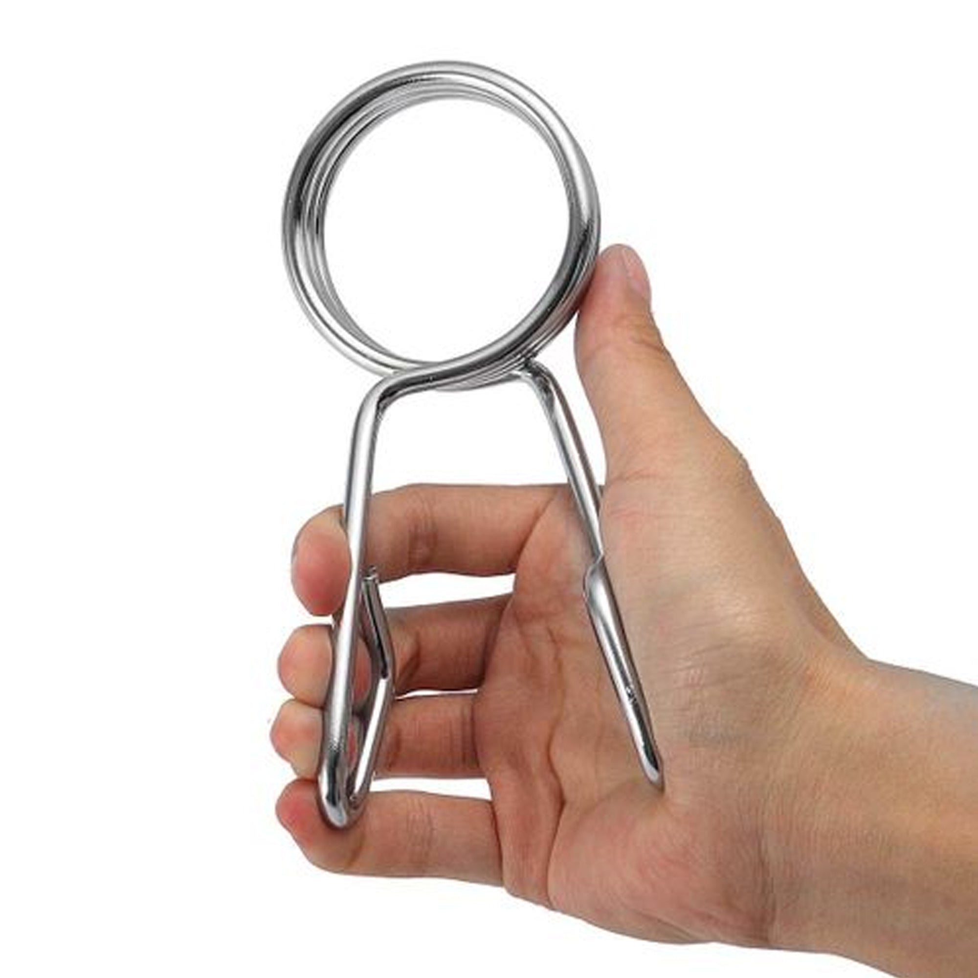 2" Olympic Barbell Collars – Chrome-Plated Spring Clips with Quick Release, Anti-Rust Steel Locks for 50mm Bars, Perfect for Compact Home Gyms
