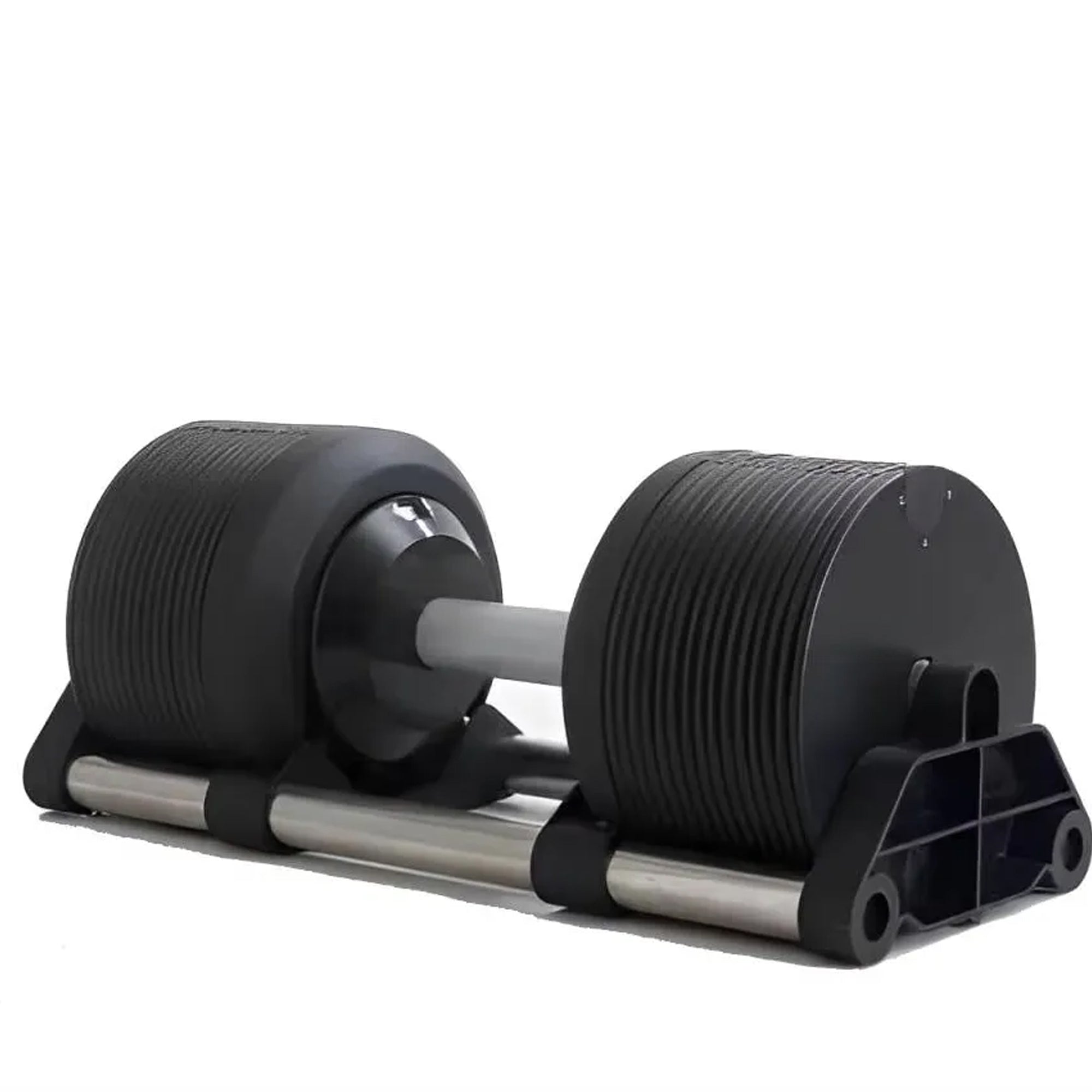 Heavy-Duty Round Dumbbells – Adjustable Solid Steel Weights, Smooth Dial, Non-Slip Grip – 24kg to 45kg – Ideal for Home Strength Training