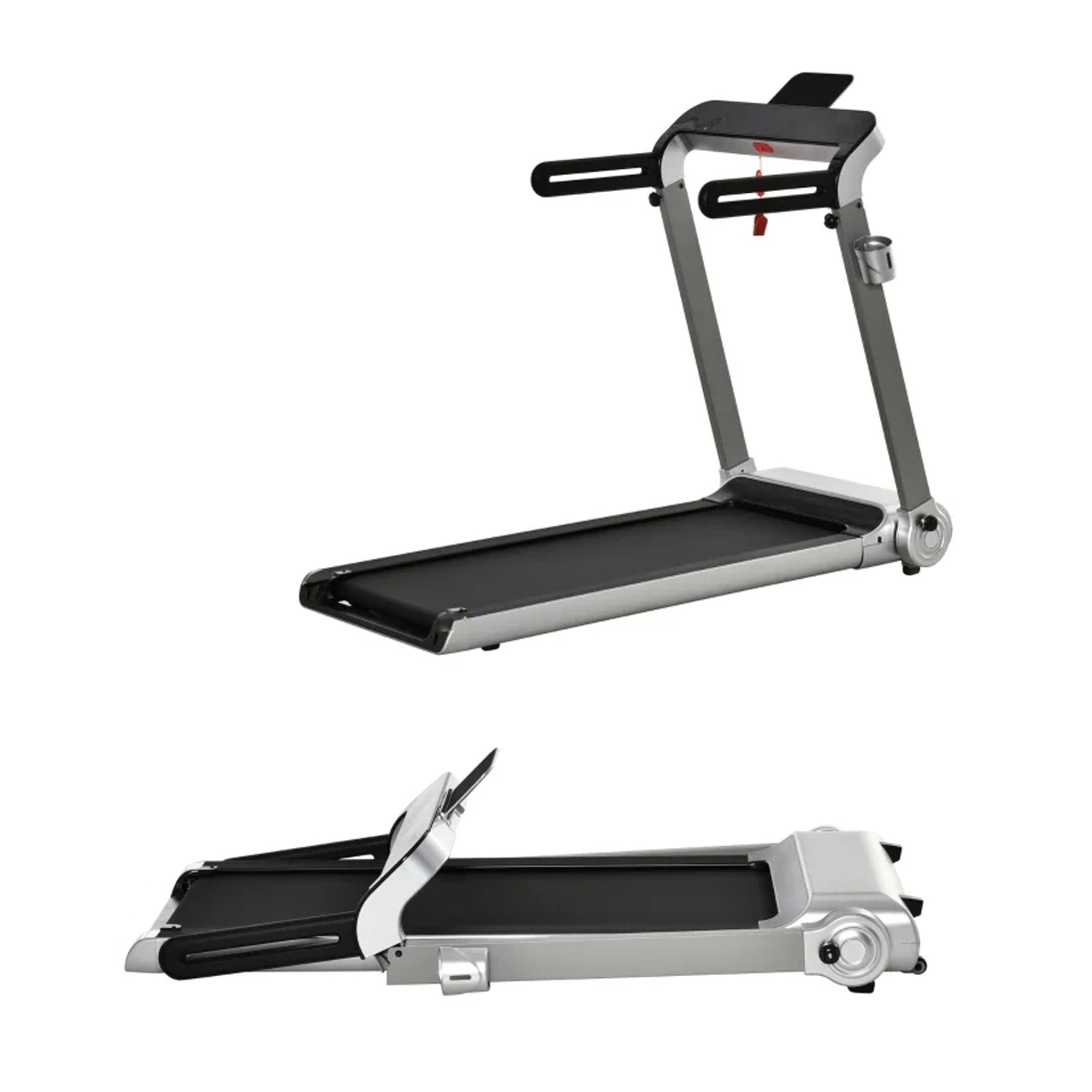 Compact Folding Treadmill 14km/h – Quiet Motorized Walking Pad with LED Screen & Shock Absorption for Home Workouts & Small Rooms