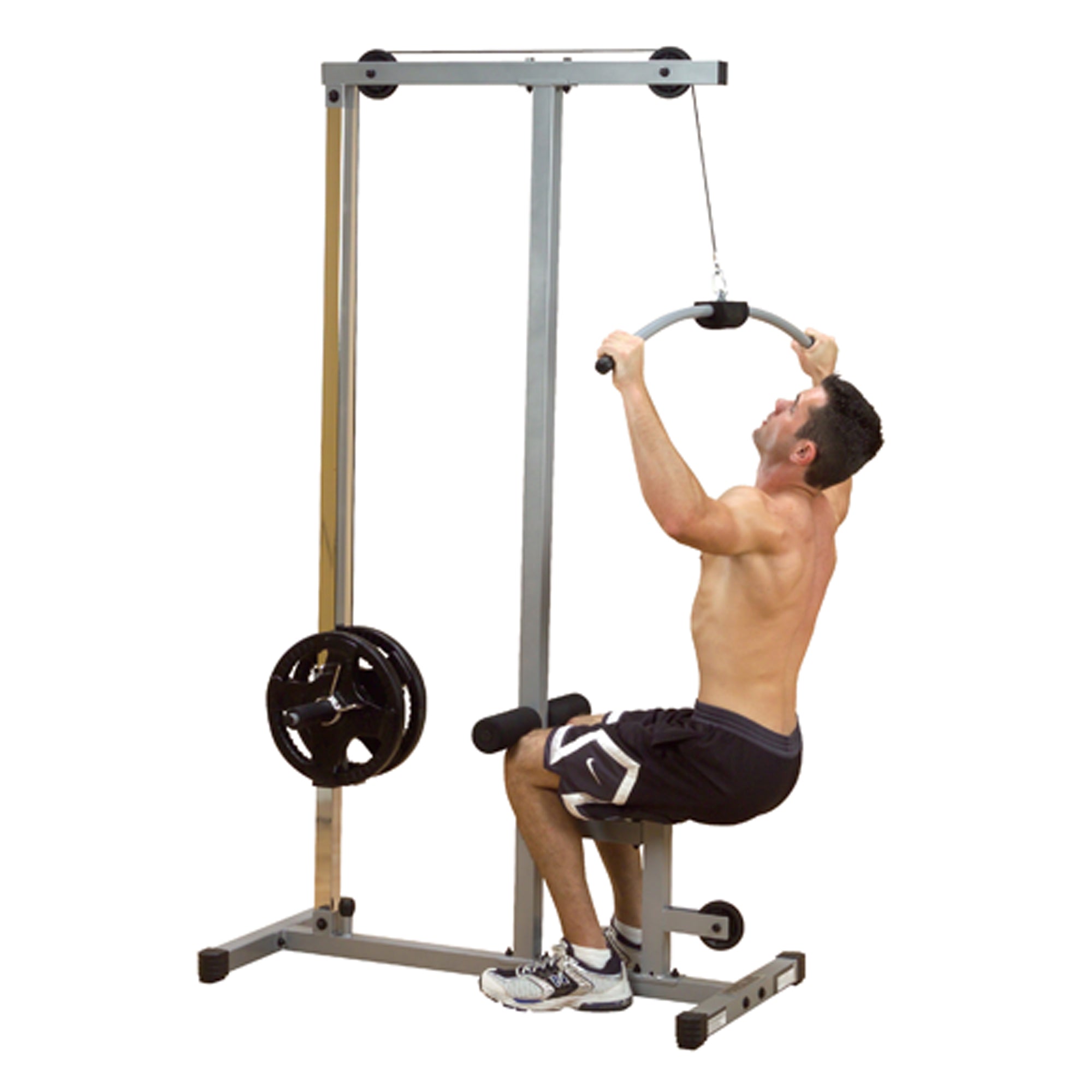 Home Gym LAT Pulldown Machine with Adjustable Seat – Dual Pulley Cable Station for Back, Arms & Core Workouts – Compact Strength Training Equipment