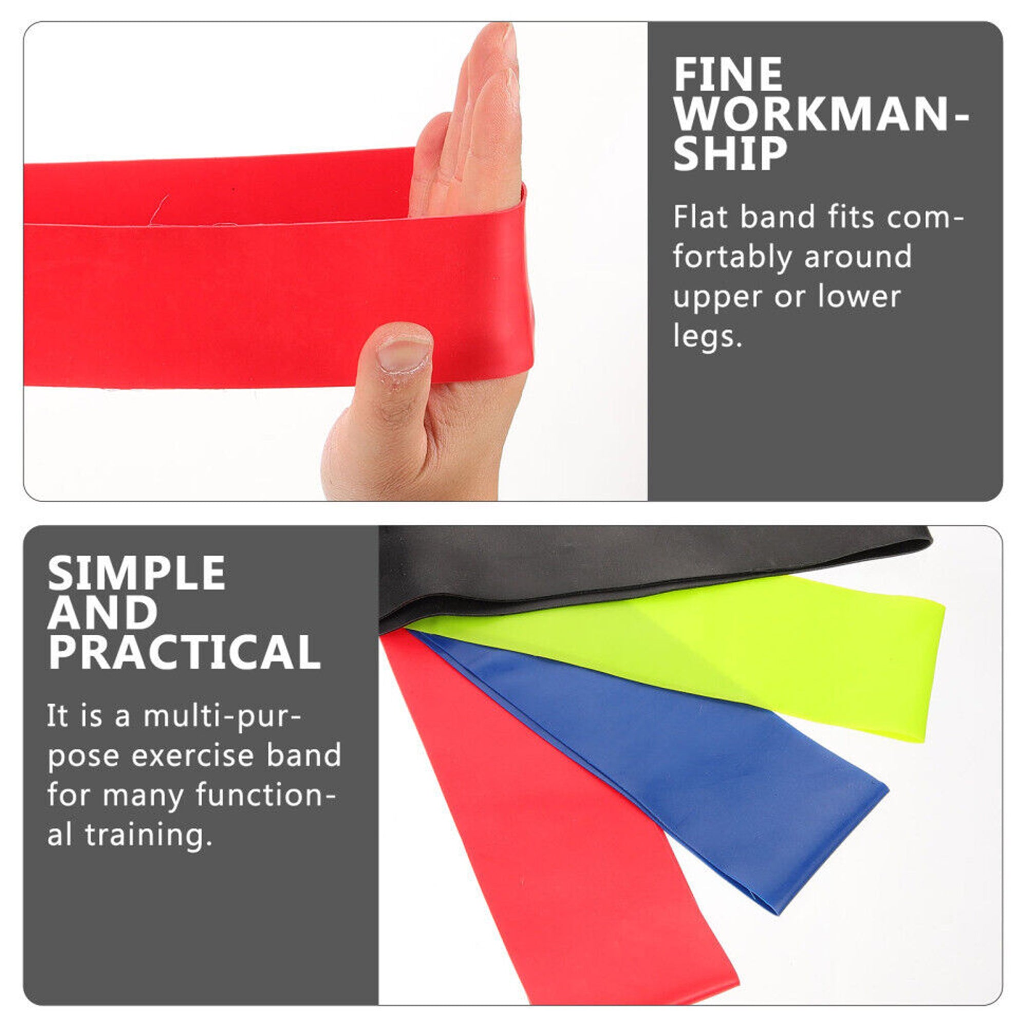 5-Level Resistance Loop Band Set – Soft Latex Exercise Bands for Home Fitness | Comfortable & Durable | Great for Pilates, Yoga, Strength & Travel Workouts