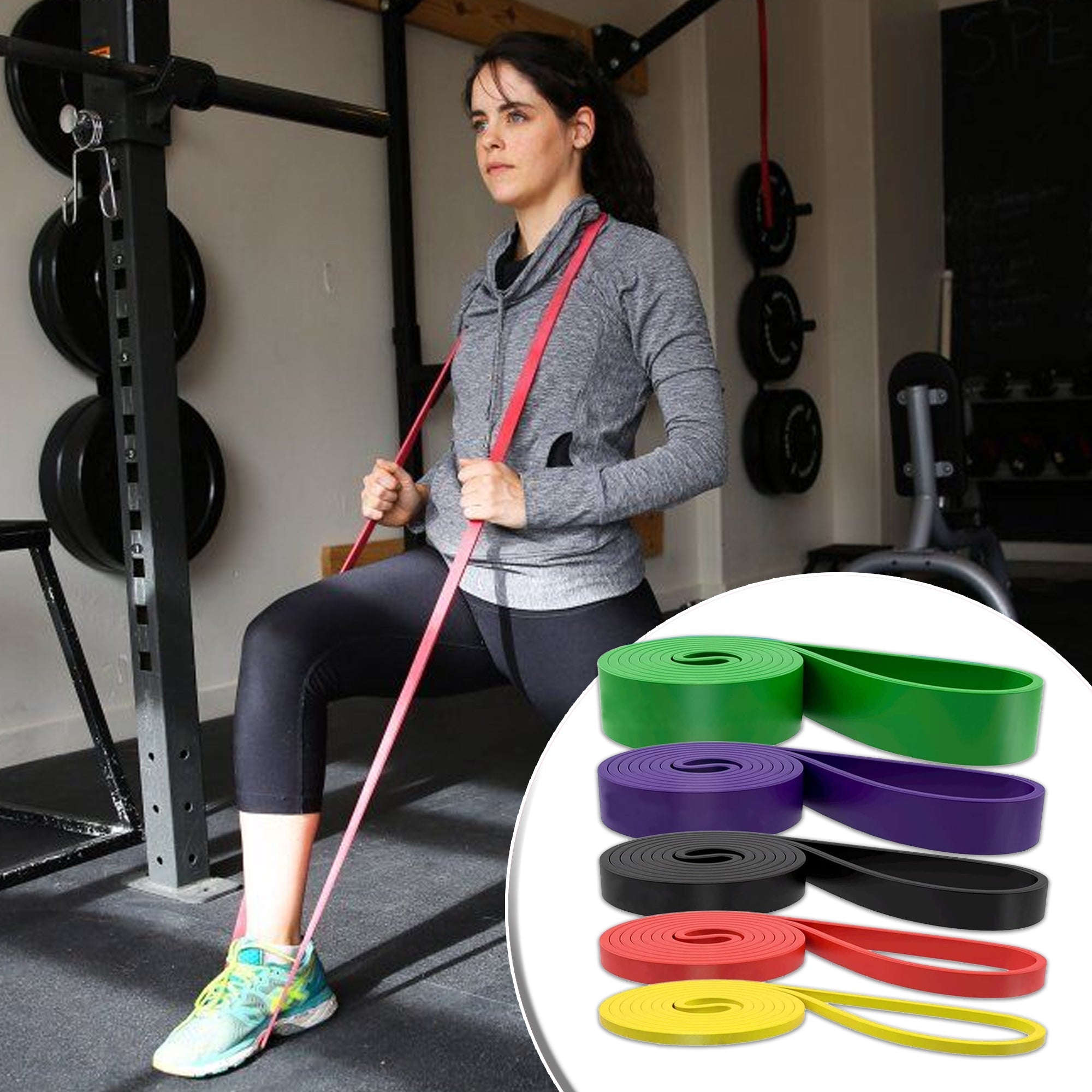 5-Level Resistance Bands Set for Pull-Up Assist & Strength Training – Durable Latex Bands for Men & Women | Ideal for Home Workouts, Rehab & Mobility