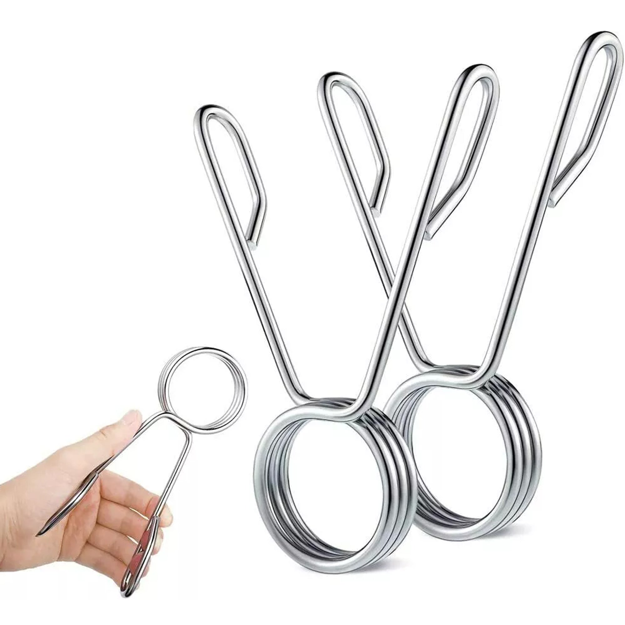 2" Olympic Barbell Collars – Chrome-Plated Spring Clips with Quick Release, Anti-Rust Steel Locks for 50mm Bars, Perfect for Compact Home Gyms