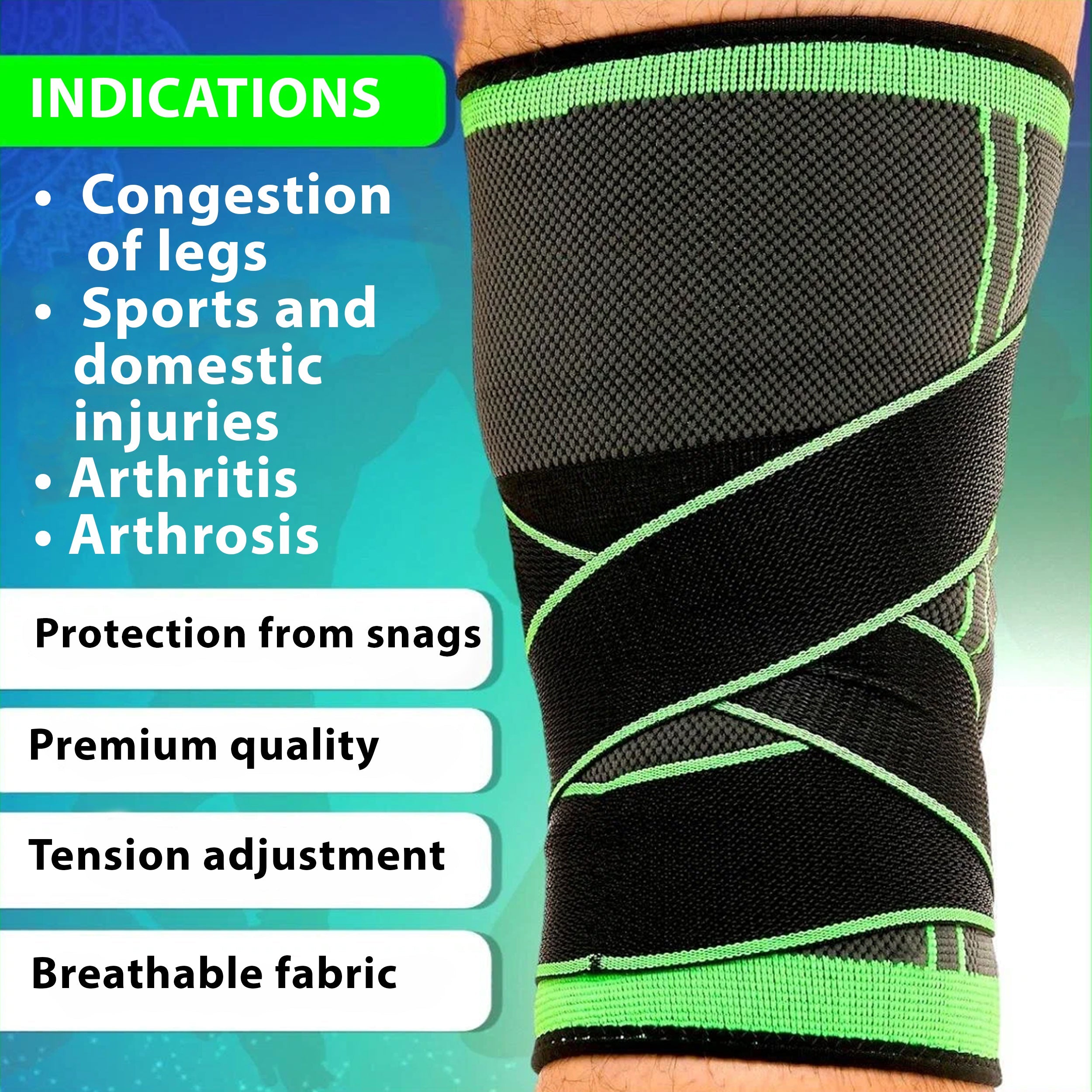 Breathable Adjustable Knee Brace with Strap – Compression Support for ACL, Meniscus & Joint Pain Relief – Perfect for Sports, Walking & Daily Use