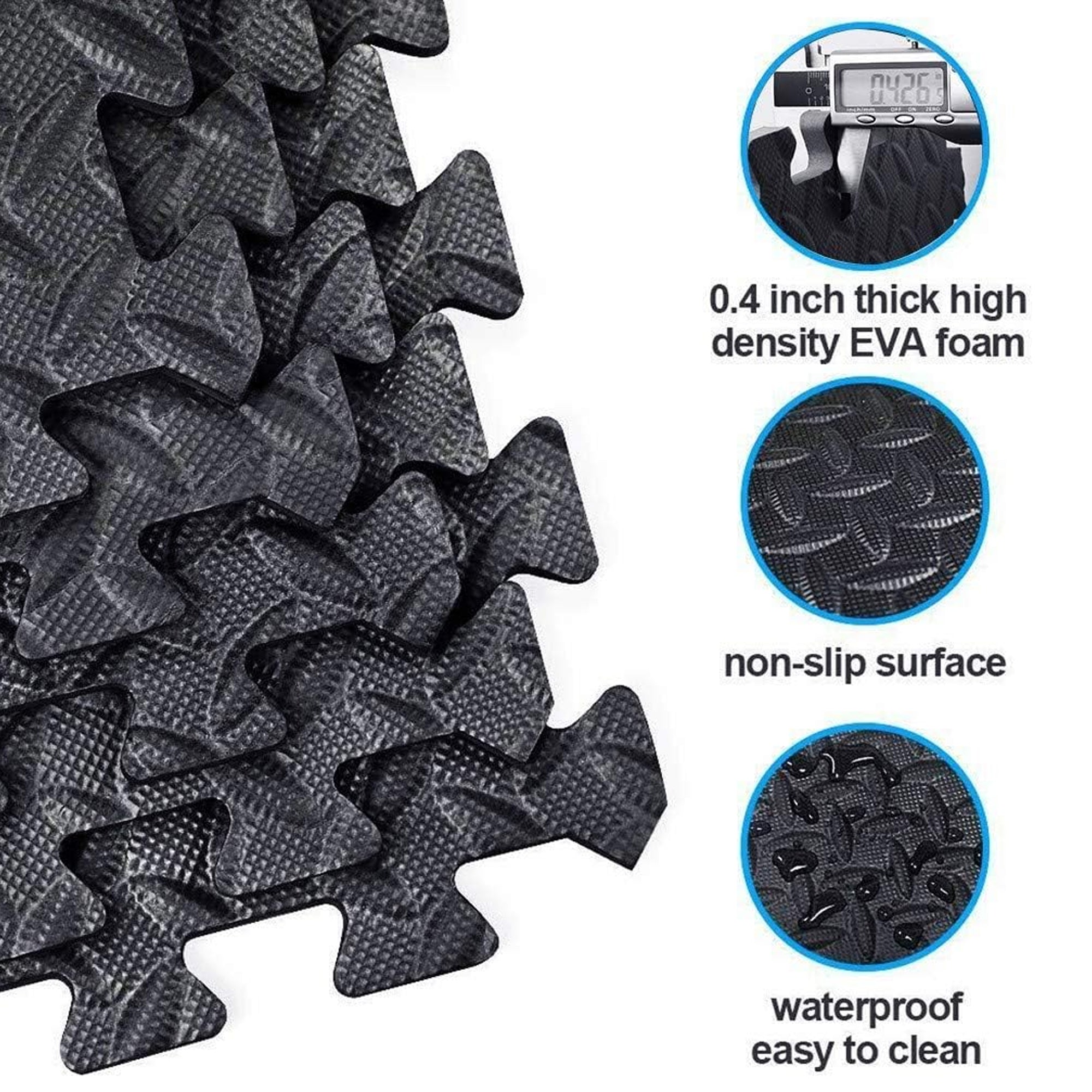 10mm EVA Foam Puzzle Mat – Interlocking Non-Slip Tiles for Home Gym & Studio Flooring Protection