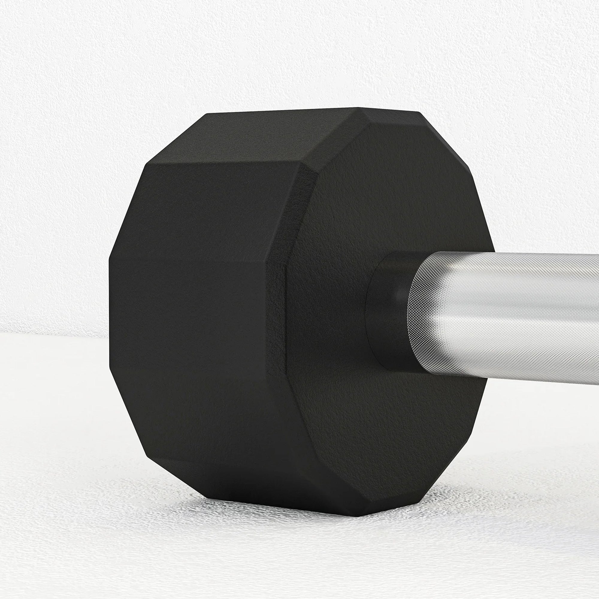 Rubber-Coated Round Hex Dumbbell – Anti-Roll, Knurled Grip, Floor-Safe Weights for Strength Training & Home Gym Use