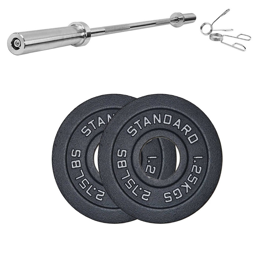 Heavy-Duty Cast Iron Weight Plates – Anti-Rust, Black Powder-Coated Discs for Home Strength Training – Compact Design Ideal for Small Gym Spaces