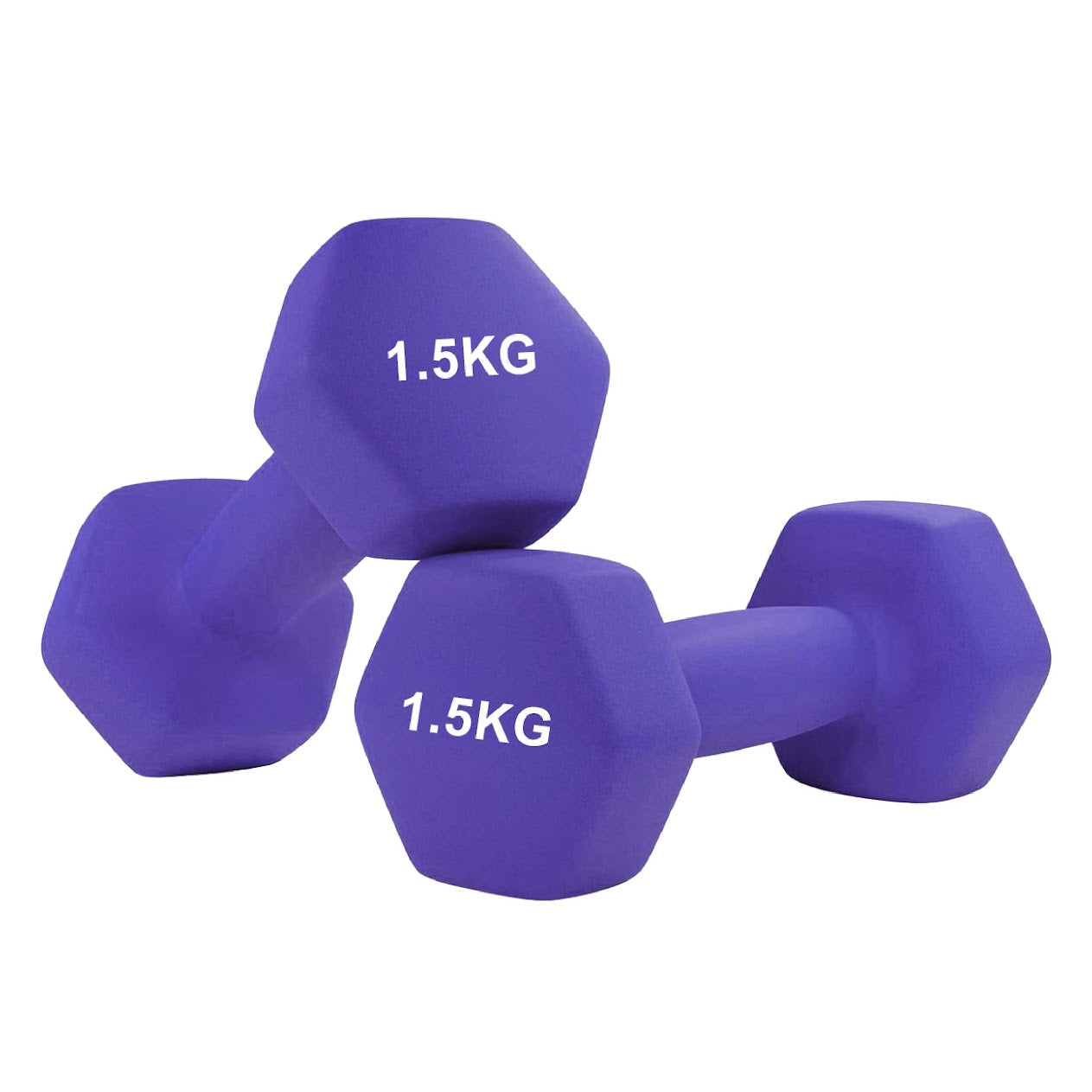 Hex Neoprene Dumbbell Set – Anti-Roll Design, Non-Slip Grip, Durable Coating – Perfect for Home Gym Strength Training, Toning & Easy Compact Storage
