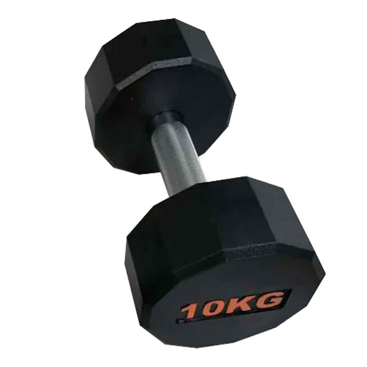 Rubber-Coated Round Hex Dumbbell – Anti-Roll, Knurled Grip, Floor-Safe Weights for Strength Training & Home Gym Use
