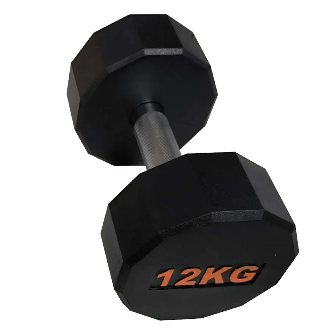 Rubber-Coated Round Hex Dumbbell – Anti-Roll, Knurled Grip, Floor-Safe Weights for Strength Training & Home Gym Use