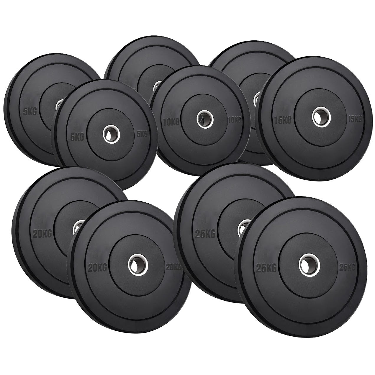 Heavy-Duty Olympic Rubber Bumper Plates – Low-Bounce Weight Set for Strength Training, Durable for Home Gym & Garage Workouts