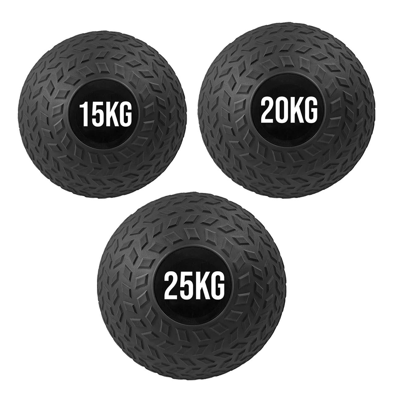 Heavy Duty Treaded Slam Balls – Non-Bounce Rubber Weight Balls for Core, Power & Strength Workouts | Individual & Set Options (3KG–25KG)