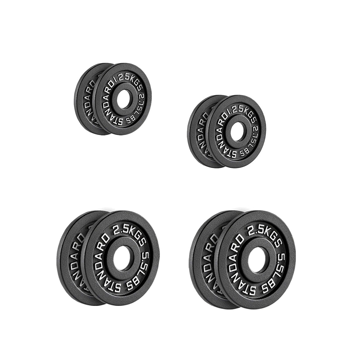 Heavy-Duty Cast Iron Weight Plates – Anti-Rust, Black Powder-Coated Discs for Home Strength Training – Compact Design Ideal for Small Gym Spaces