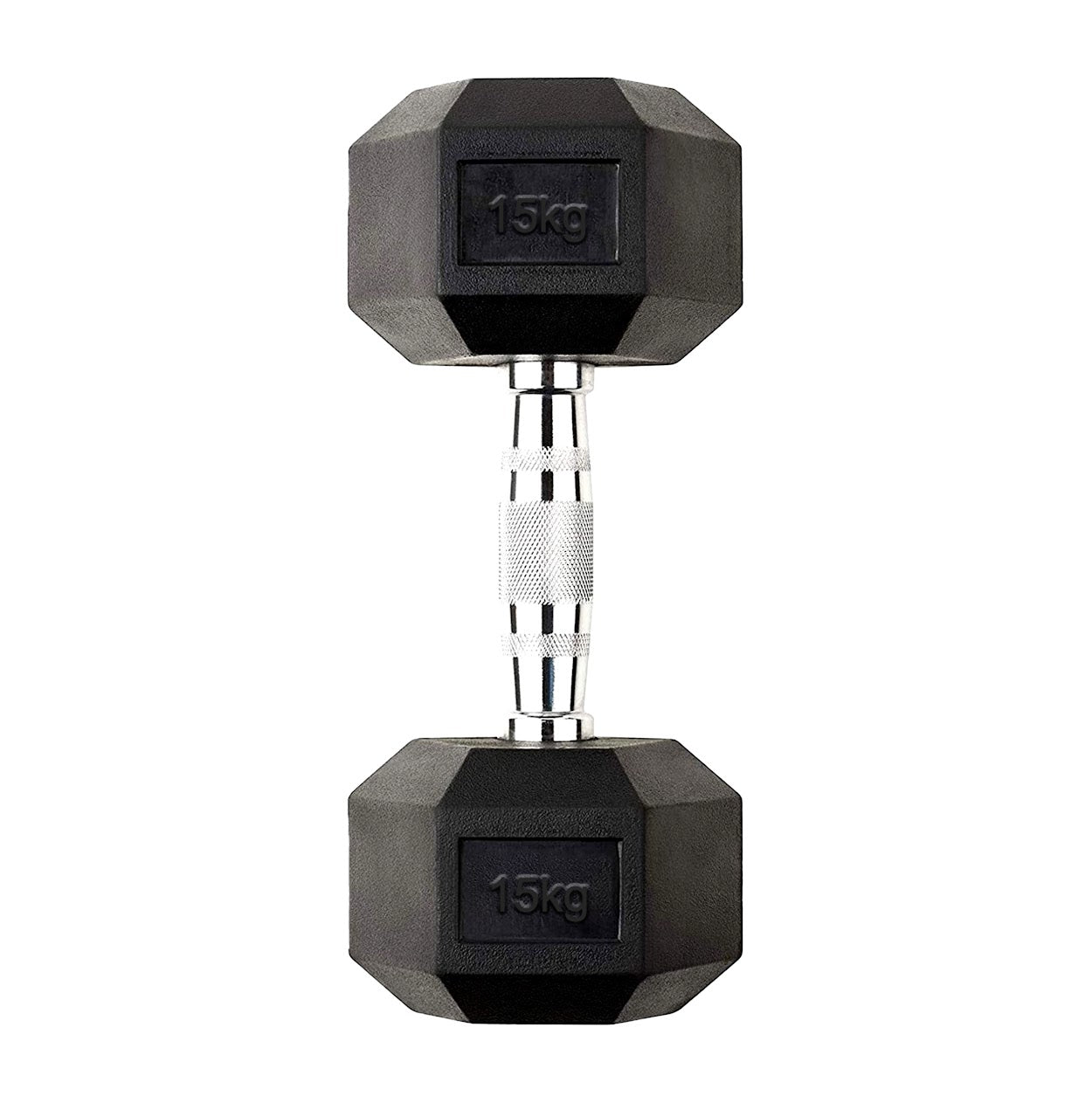 Hex Dumbbells 2.5 kg–60 kg Pairs & Sets – Rubber‑Coated Anti‑Roll Weights with Knurled Chrome Handles – Complete Strength Training Range for Home & Studio Gym