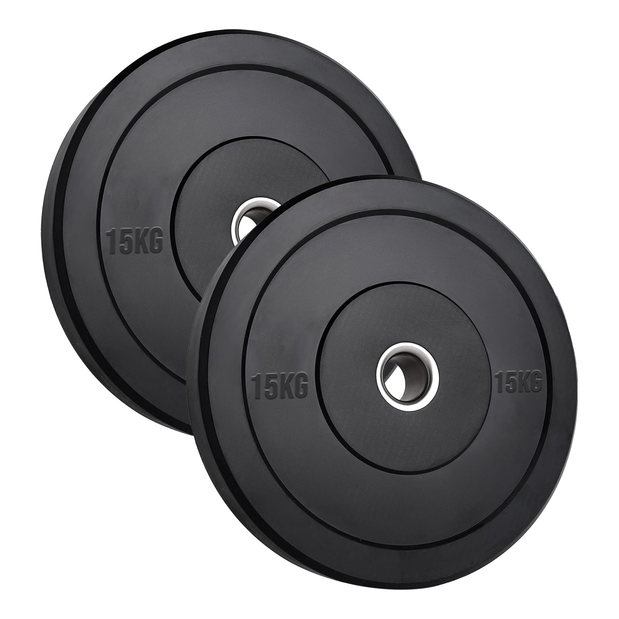 Heavy-Duty Olympic Rubber Bumper Plates – Low-Bounce Weight Set for Strength Training, Durable for Home Gym & Garage Workouts