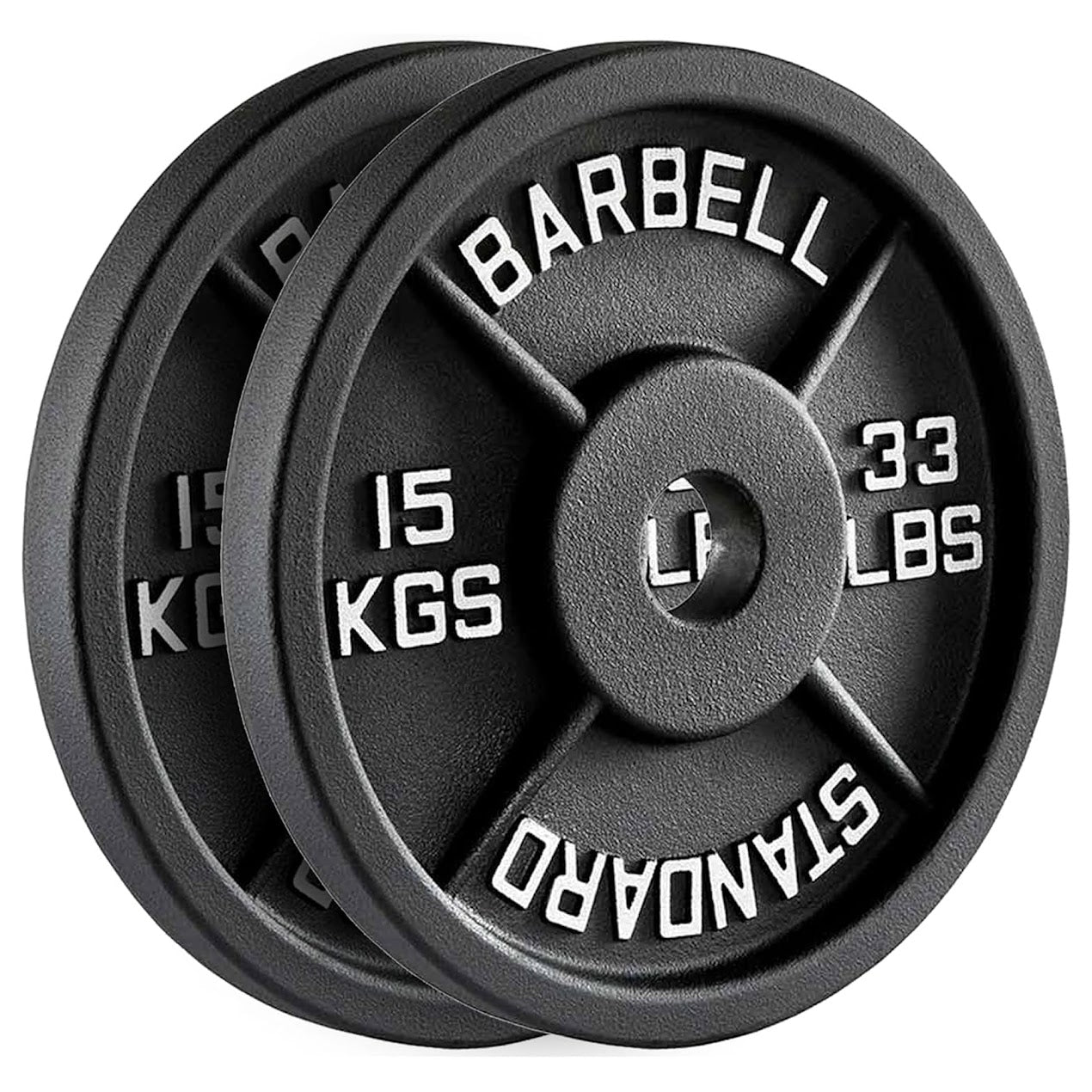 Heavy-Duty Cast Iron Weight Plates – Anti-Rust, Black Powder-Coated Discs for Home Strength Training – Compact Design Ideal for Small Gym Spaces