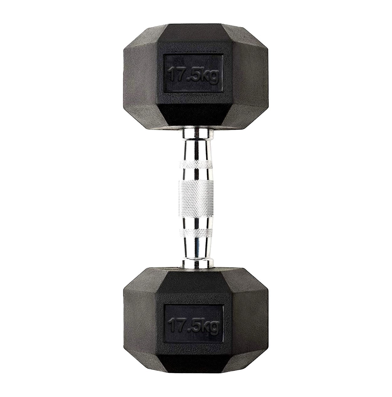 Hex Dumbbells 2.5 kg–60 kg Pairs & Sets – Rubber‑Coated Anti‑Roll Weights with Knurled Chrome Handles – Complete Strength Training Range for Home & Studio Gym