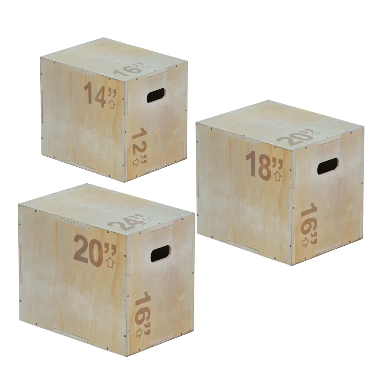 Versatile 3-in-1 Plyometric Jump Box – Durable Wooden Build with Anti-Slip Top & Multiple Heights – Ideal for Home Gym Strength & Agility Workouts