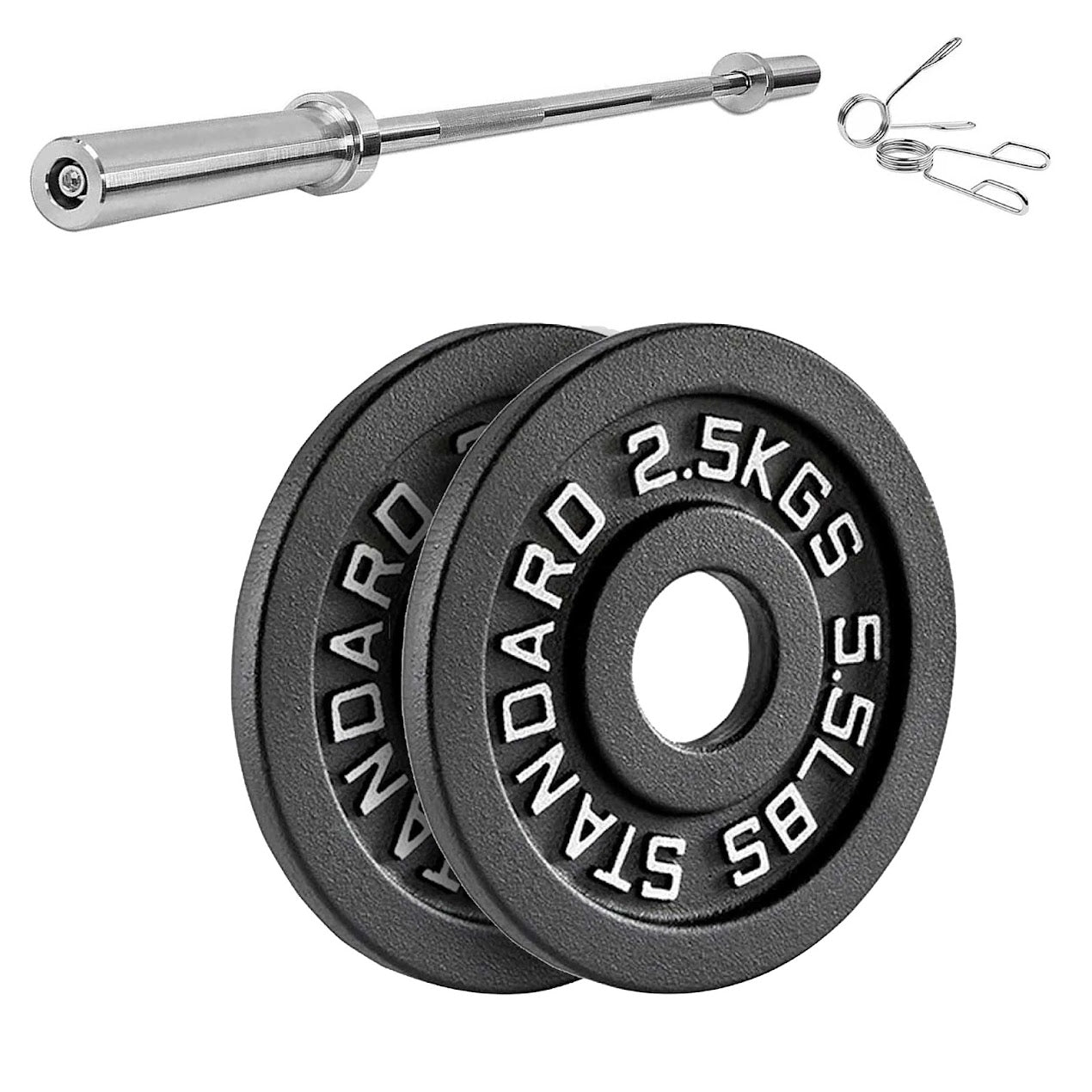 Heavy-Duty Cast Iron Weight Plates – Anti-Rust, Black Powder-Coated Discs for Home Strength Training – Compact Design Ideal for Small Gym Spaces
